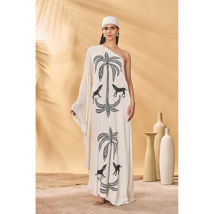 Masaba Ivory Paw Tree Maxi Dress