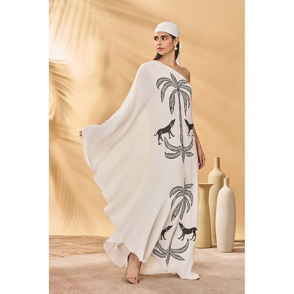 Masaba Ivory Paw Tree Maxi Dress