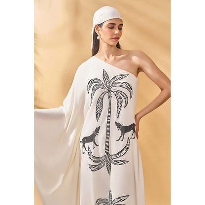 Masaba Ivory Paw Tree Maxi Dress