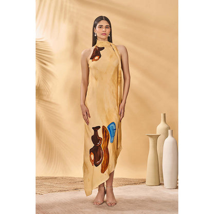 Masaba Mustard Earthen Echo's Maxi Dress