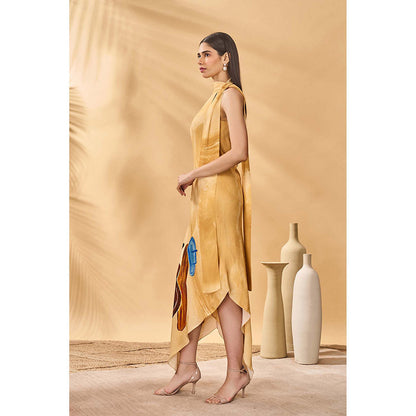 Masaba Mustard Earthen Echo's Maxi Dress