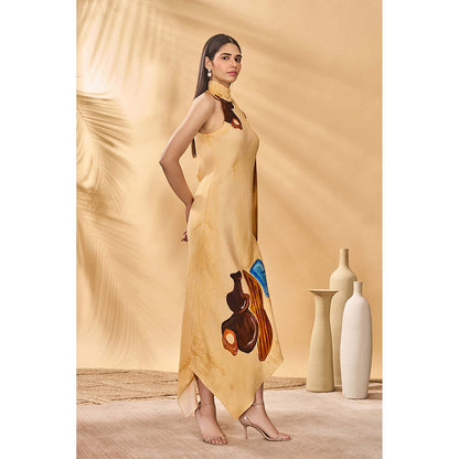 Masaba Mustard Earthen Echo's Maxi Dress