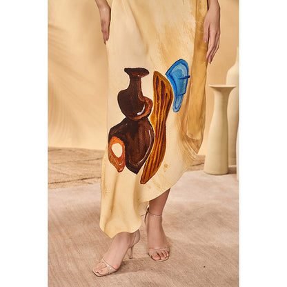 Masaba Mustard Earthen Echo's Maxi Dress