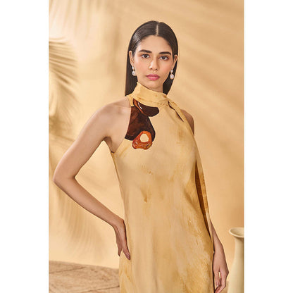 Masaba Mustard Earthen Echo's Maxi Dress