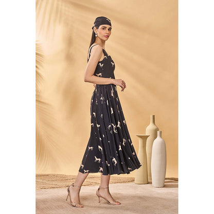 Masaba Black Woof Whimsy Corset Dress