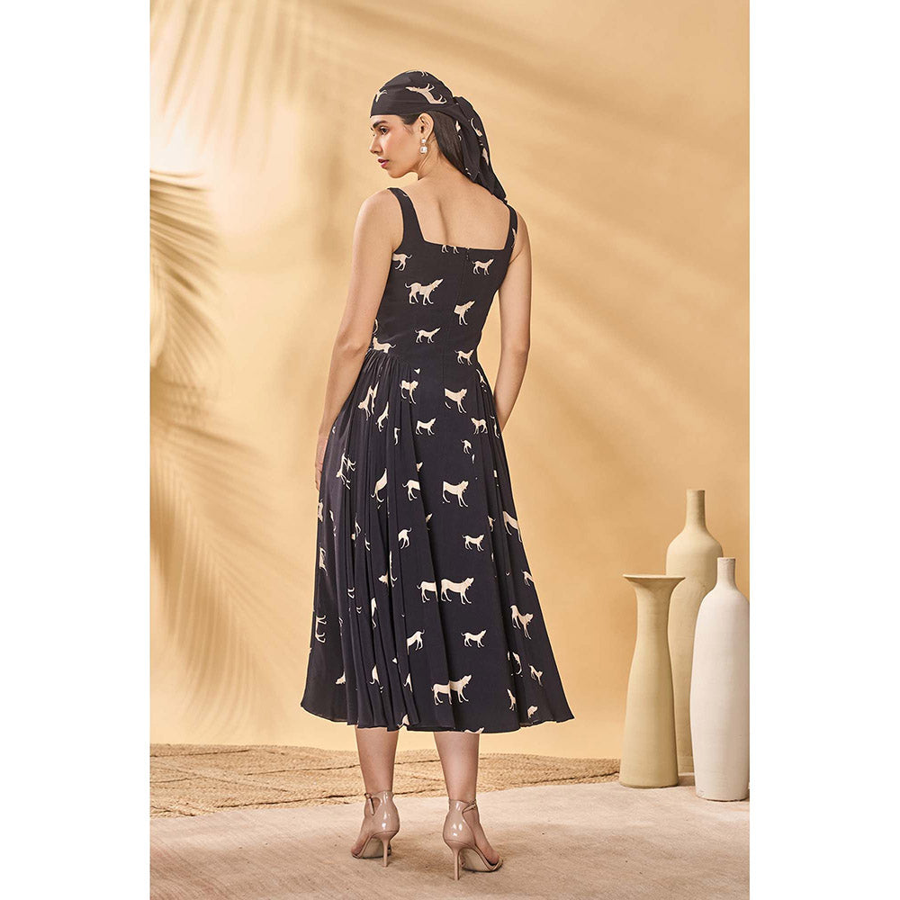 Masaba Black Woof Whimsy Corset Dress