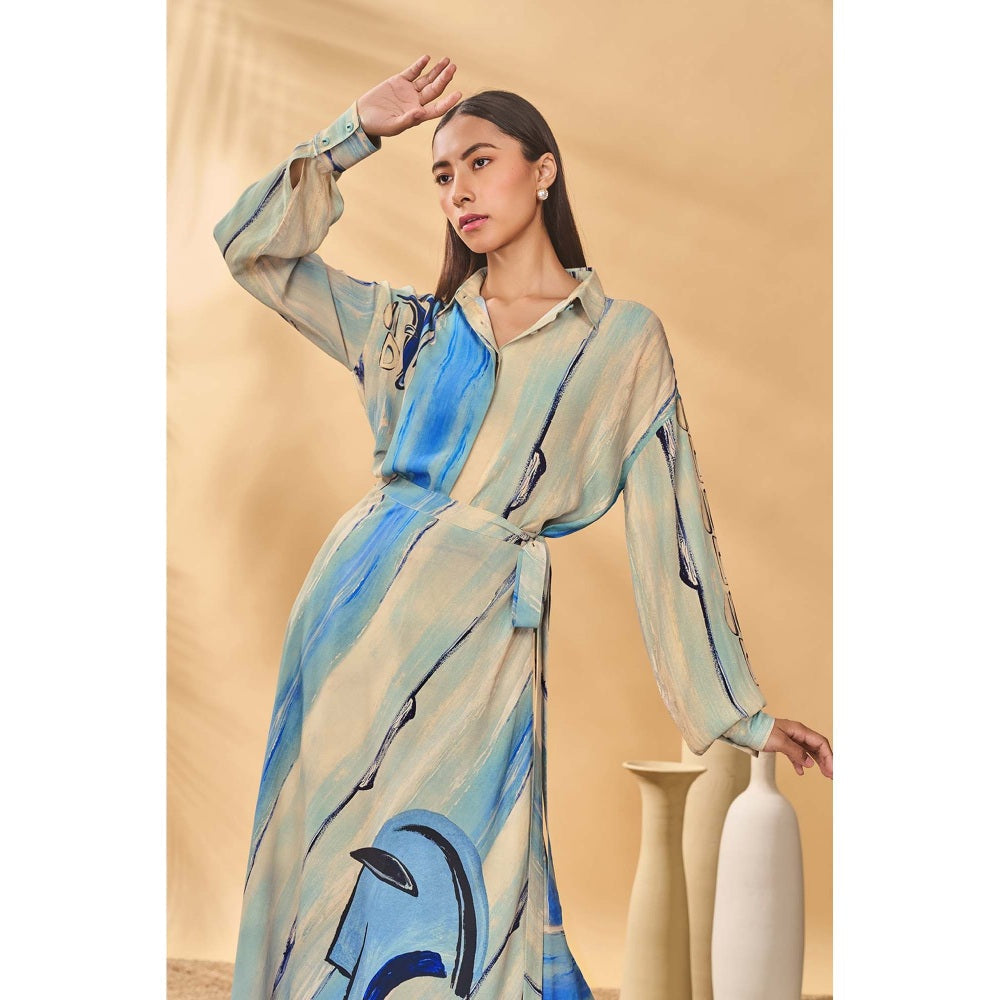Masaba Beige Midnight Faces Shirt