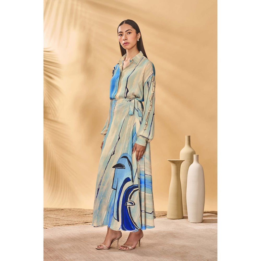 Masaba Beige Midnight Faces Shirt