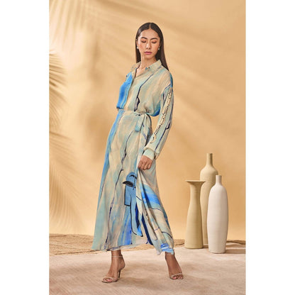 Masaba Beige Midnight Faces Skirt