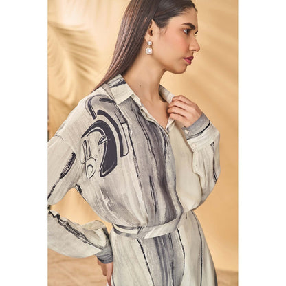 Masaba Beige Moonlit Faces Shirt