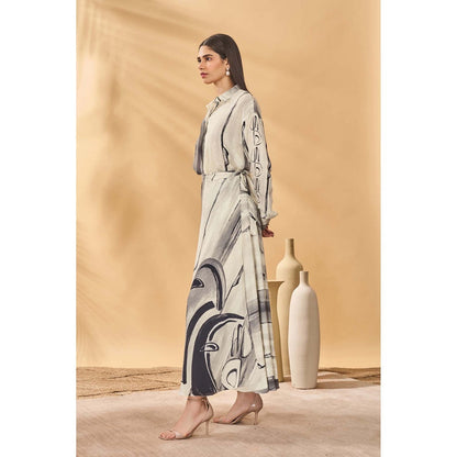 Masaba Beige Moonlit Faces Skirt