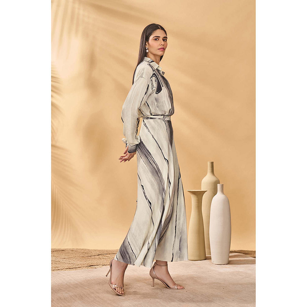 Masaba Grey Moonlit Faces Coord (Set of 2)