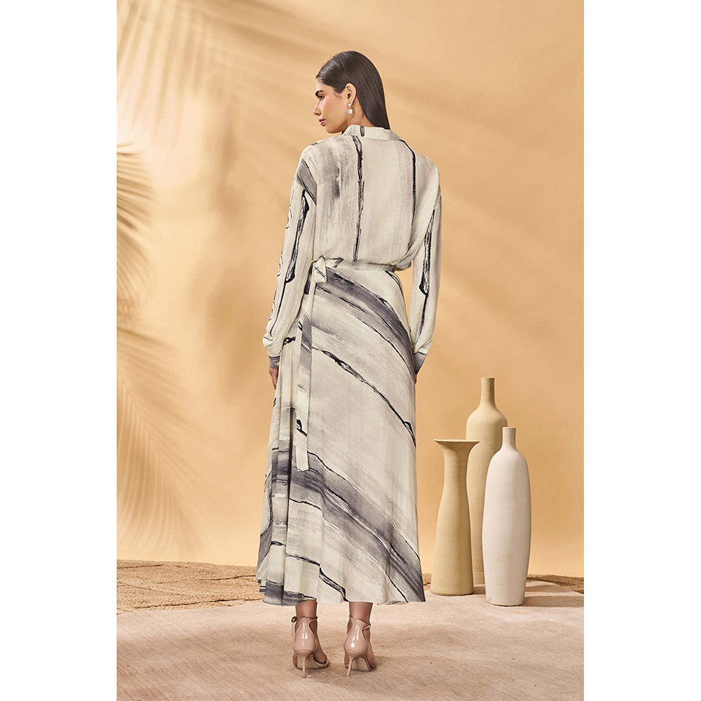 Masaba Grey Moonlit Faces Coord (Set of 2)