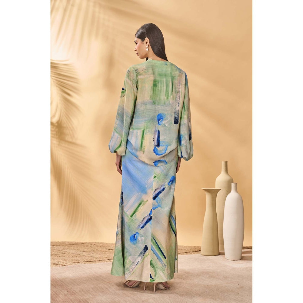 Masaba Multicolour Whirl Wind Trumpet Skirt