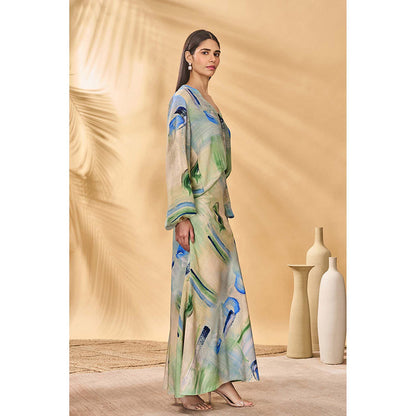 Masaba Multicolour Whirl Wind Trumpet Coord (Set of 2)