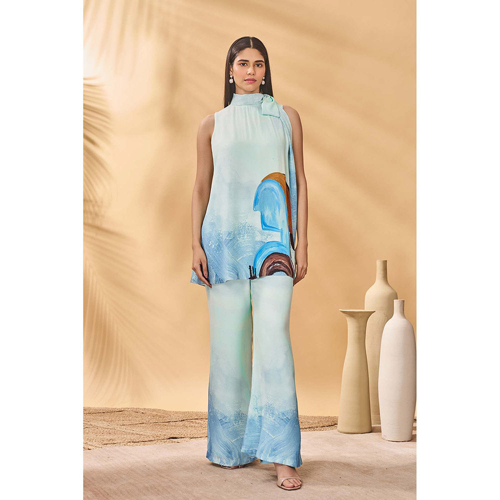 Masaba Blue Lost In Space Tunic with Pant (Set of 2)
