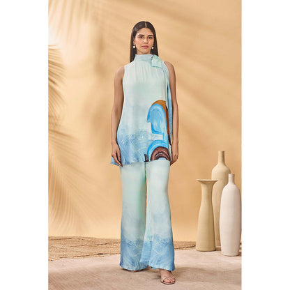 Masaba Blue Lost In Space Tunic with Pant (Set of 2)