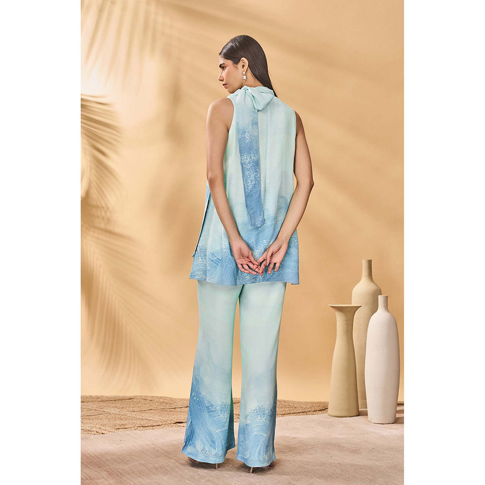 Masaba Blue Lost In Space Tunic with Pant (Set of 2)