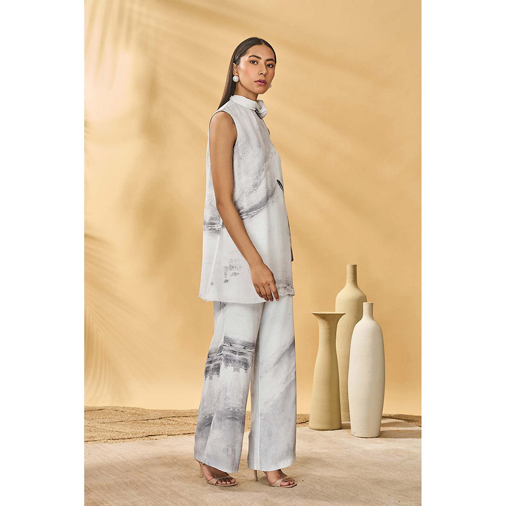 Masaba Grey Moon Mist Tunic with Pant (Set of 2)