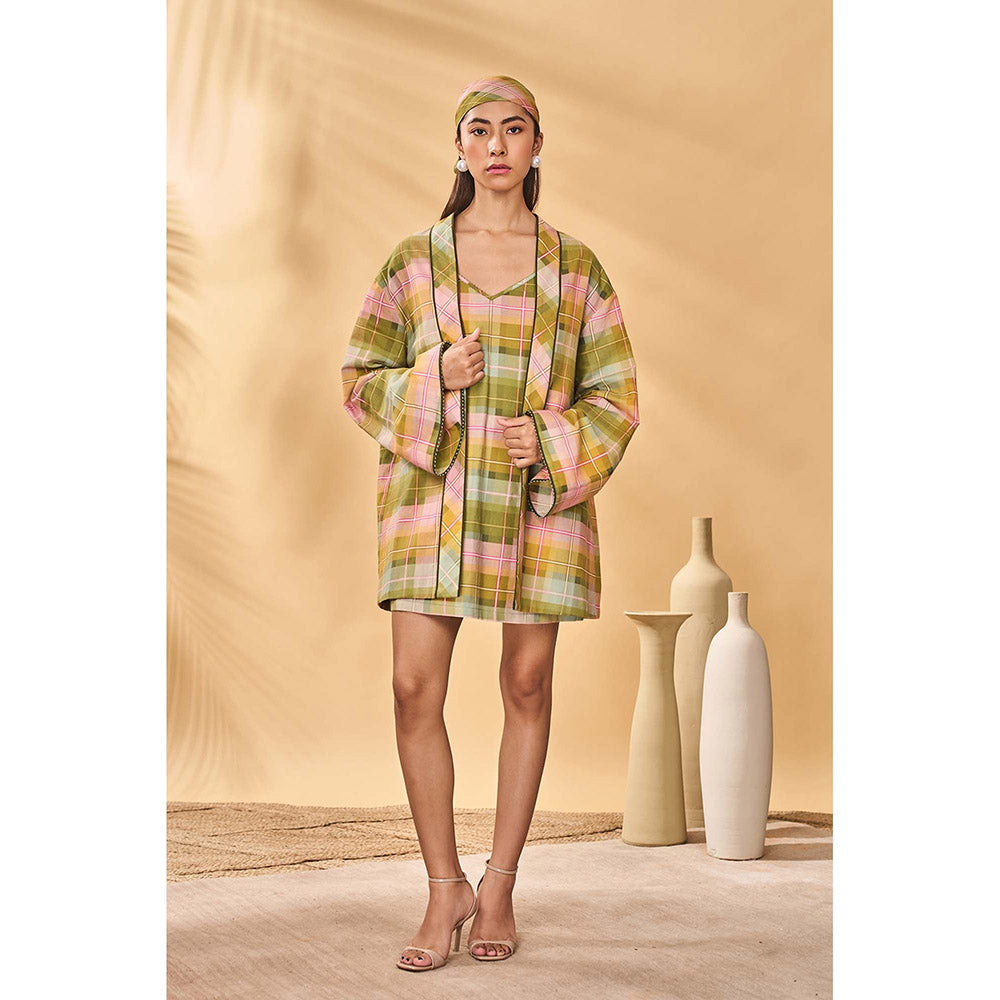 Masaba Multicolour Holiday Home Pina Colada Checkered Jacket