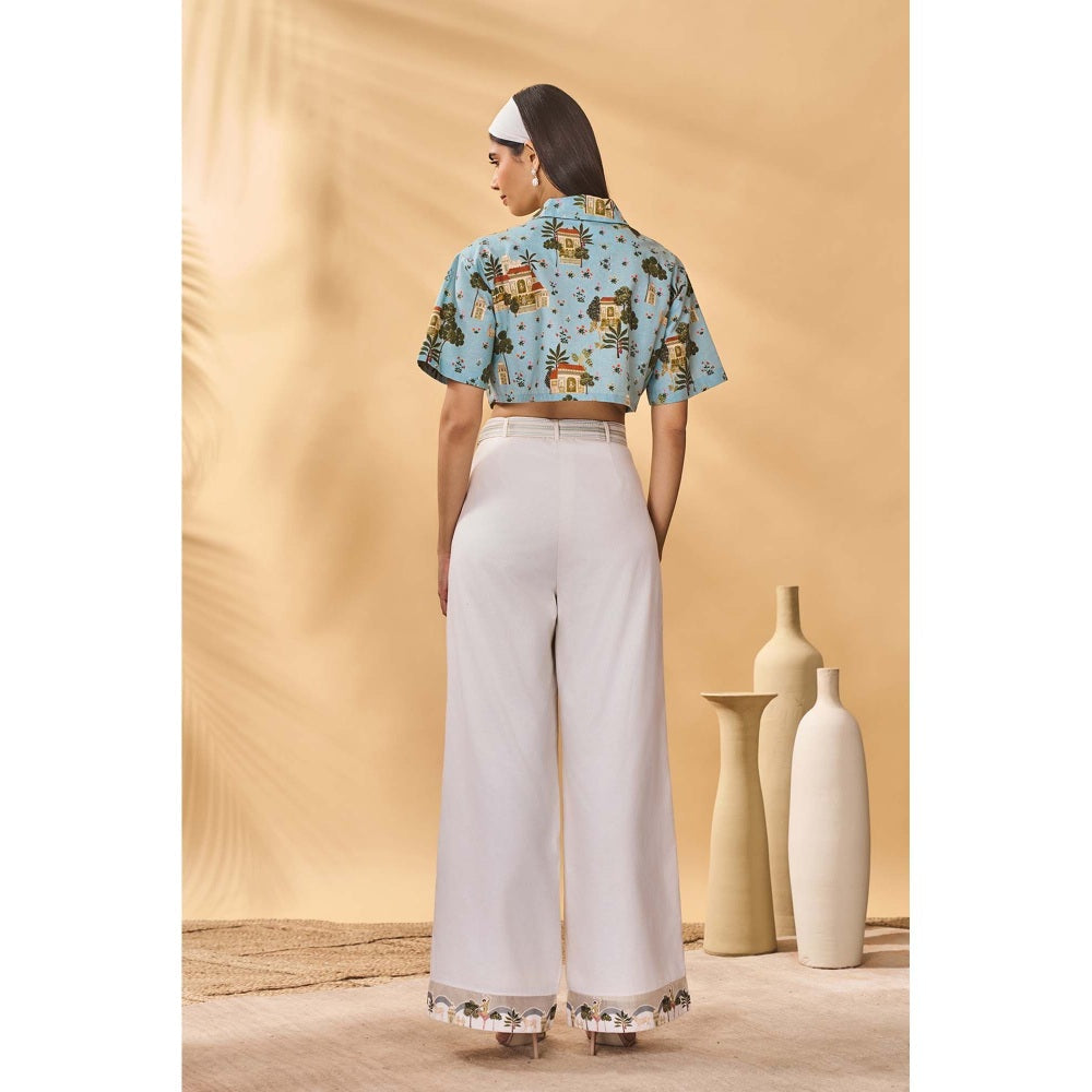 Masaba Blue Miniature Dreams Crop Top
