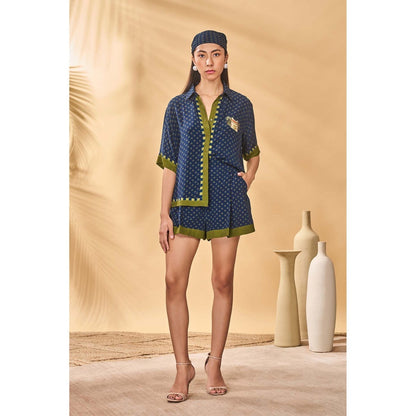Masaba Blue Midnight Holiday Home Shorts