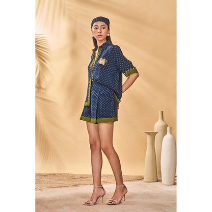 Masaba Blue Midnight Holiday Home Shorts
