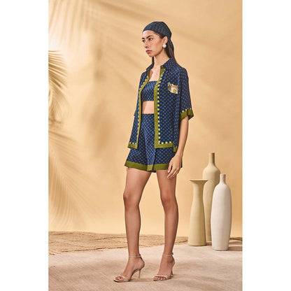 Masaba Blue Midnight Holiday Home Coord (Set of 3)