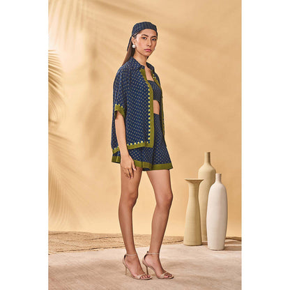 Masaba Blue Midnight Holiday Home Coord (Set of 3)