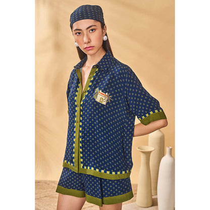 Masaba Blue Midnight Holiday Home Coord (Set of 3)