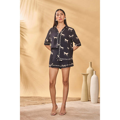 Masaba Black Woof Whimsy Coord (Set of 2)