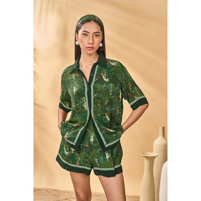 Masaba Green Tutus Tapestries Shirt