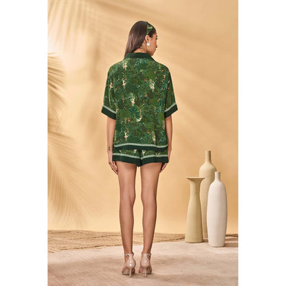 Masaba Green Tutus Tapestries Shorts