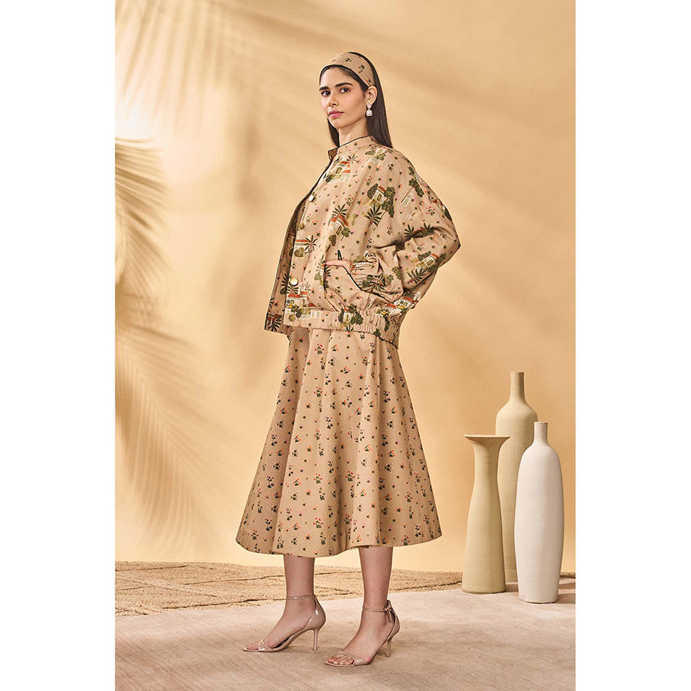 Masaba Beige Miniature Dreams Bomber Jacket