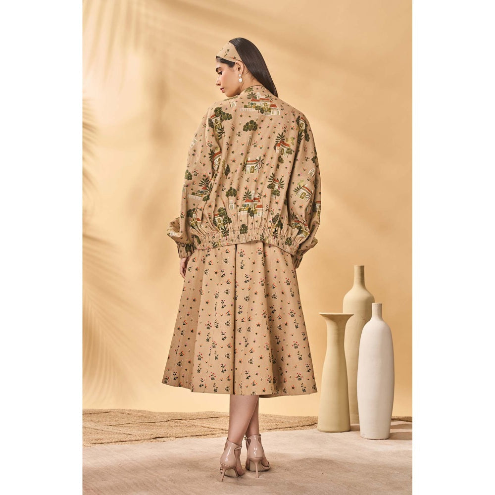 Masaba Beige Miniature Garden Skirt