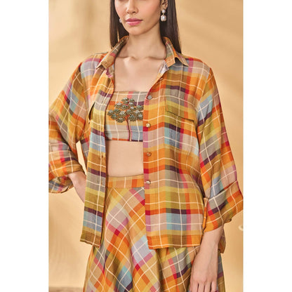 Masaba Multicolour Sundowner Checkered Shirt