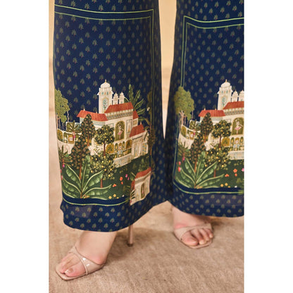 Masaba Blue Midnight Holiday Home Trousers