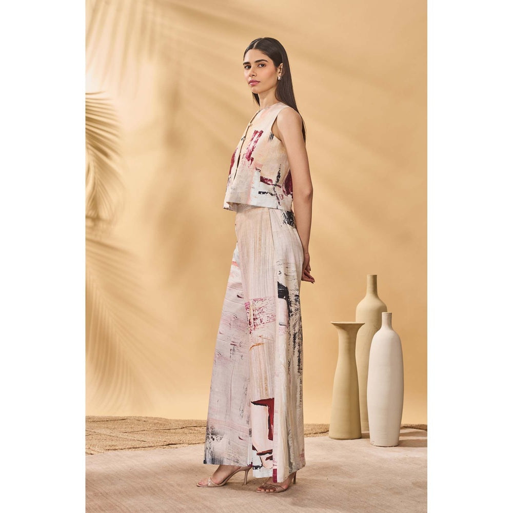 Masaba Beige Chaotic Harmony Waistcoat
