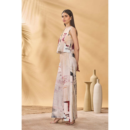 Masaba Beige Chaotic Harmony Waistcoat