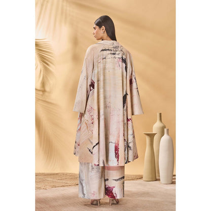 Masaba Beige Chaotic Harmony Overlay Jacket