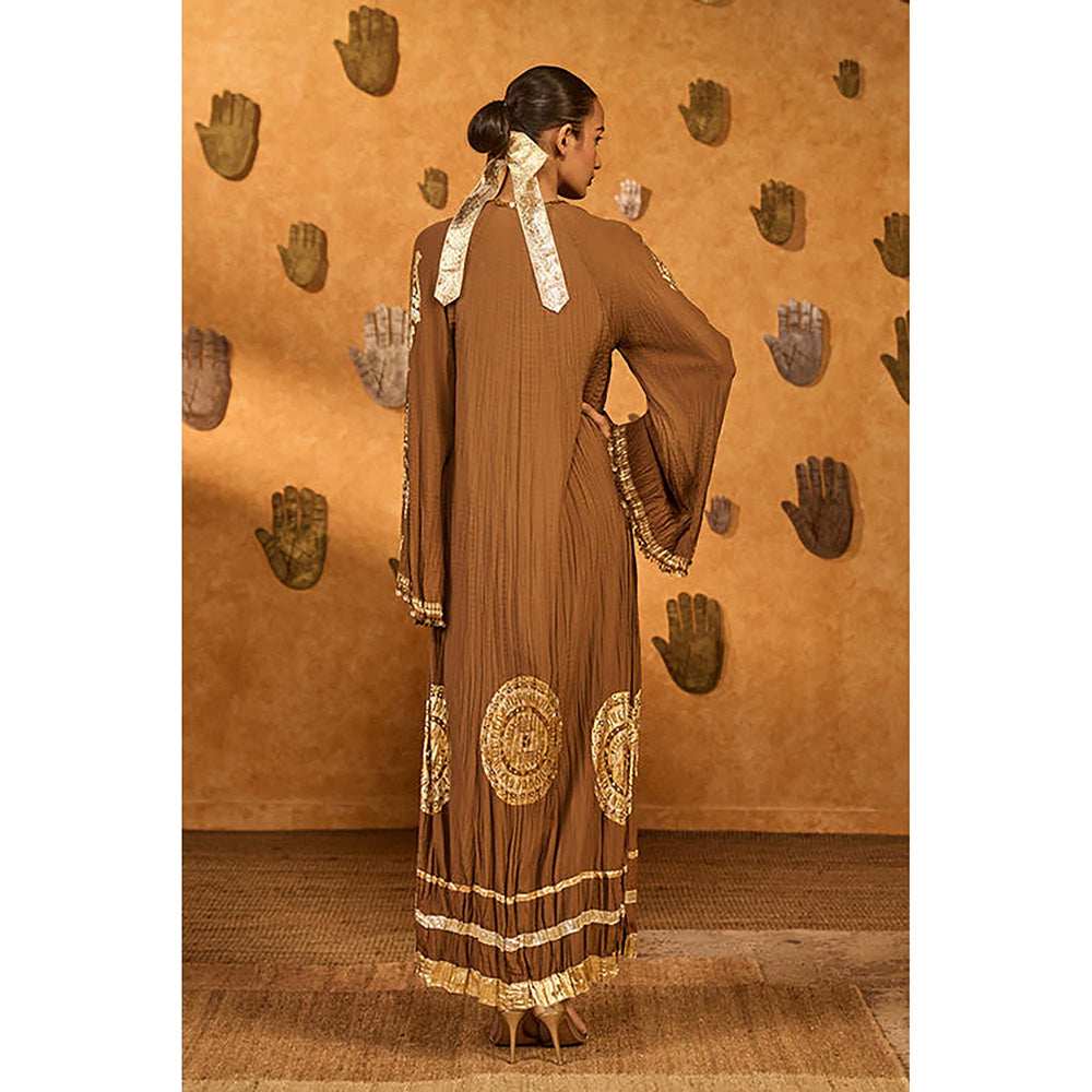 Masaba Mocha Muse Brown Moonfish Kaftan