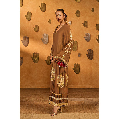 Masaba Mocha Muse Brown Moonfish Kaftan