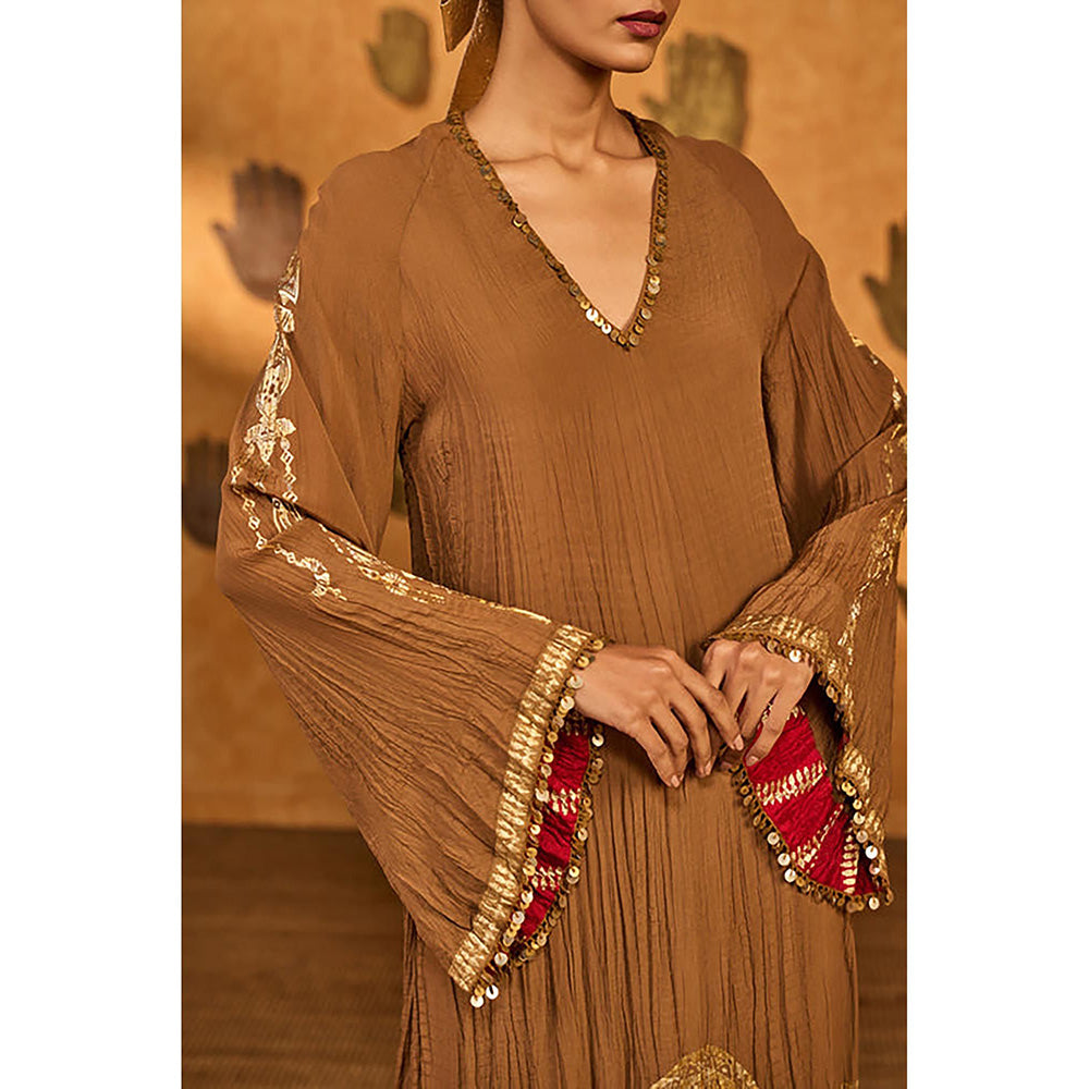 Masaba Mocha Muse Brown Moonfish Kaftan