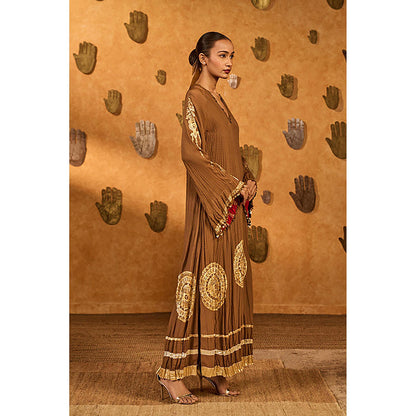 Masaba Mocha Muse Brown Moonfish Kaftan