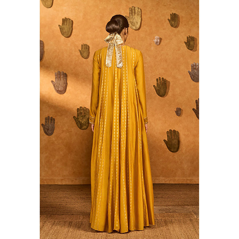 Masaba Ochre Snow Light Anarkali with Dupatta