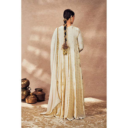 Masaba Ivory Potters Touch Anarkali With Dupatta