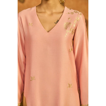 Masaba Baby Pink Crane Dawn Kurta with Pant