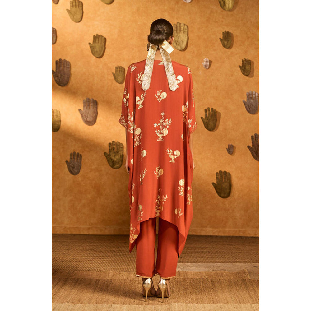 Masaba Rust Moon Garden Kurta with Pant