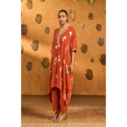 Masaba Rust Moon Garden Kurta with Pant