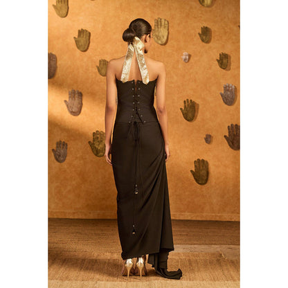 Masaba Cherry Wine Corset Set